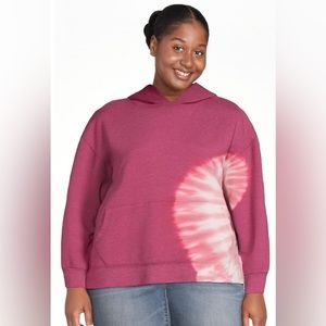 NWT Tye Dye Hoodie 3XL - 22 Burgundy & Pink